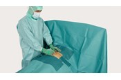 Trousse universelle BARRIER Flex pour drapage abdominal en cours d’utilisation